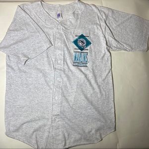 Vintage 90’s Logo 7 Florida Marlins Jersey Shirt